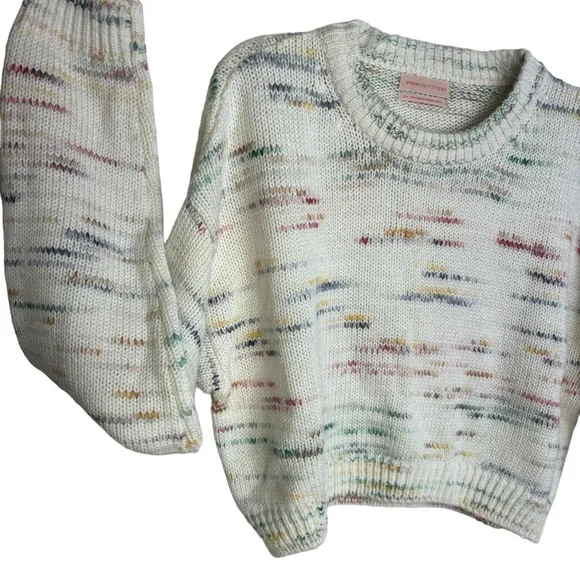 Urban Outfitters Wool Sweater, Small, Ivory Cropped, Chunky Knit - Picture 3 of 11